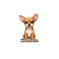 Chihuahua dog puppy vinyl decal sticker with text