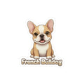 French Bulldog puppy vinyl decal sticker with text