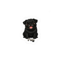 A die-cut sticker featuring a cute cartoon illustration of a black pug dog with its tongue out and the word 'Pug' written below it, shown on a plain white background.